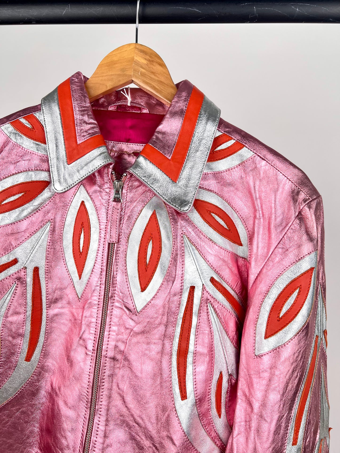 Free The People Dancassab Wind Metallic Leather Jacket