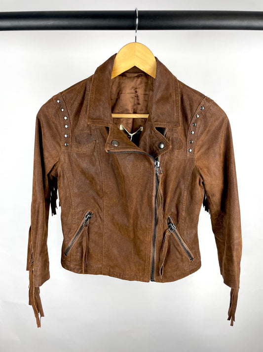 Vintage 90s Suede Tassel Jacket