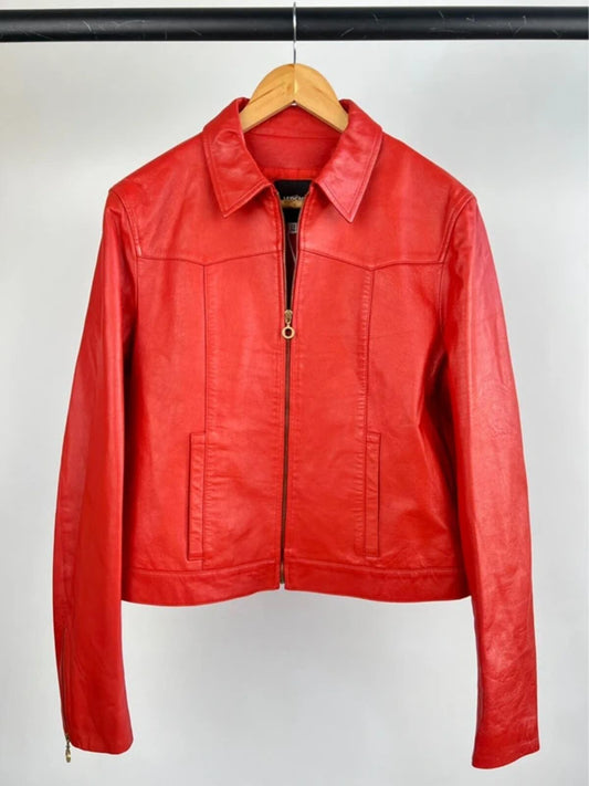 Vintage 90s Versace Leather Jacket