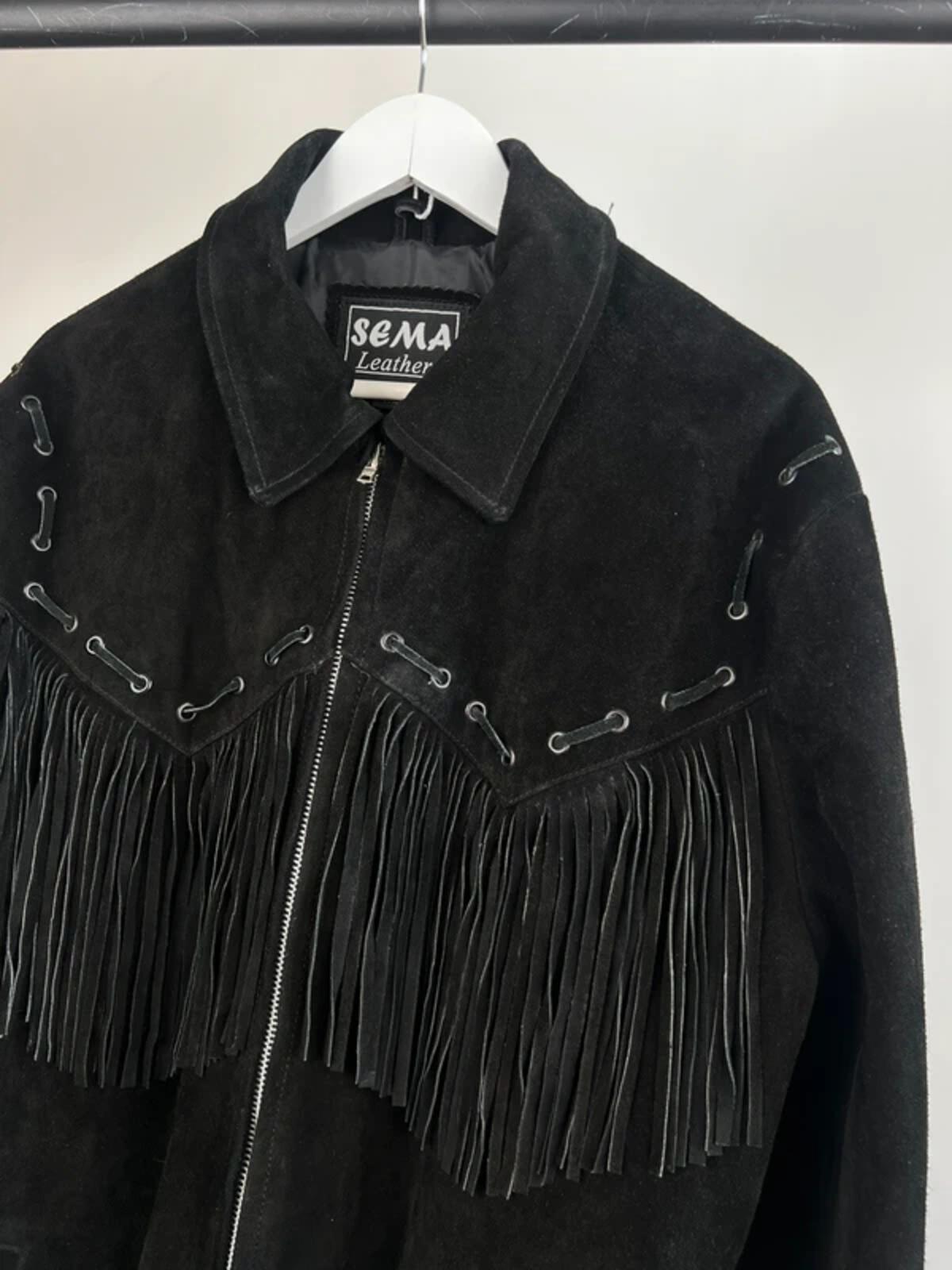 Vintage 70s Tassel Long Suede Jacket