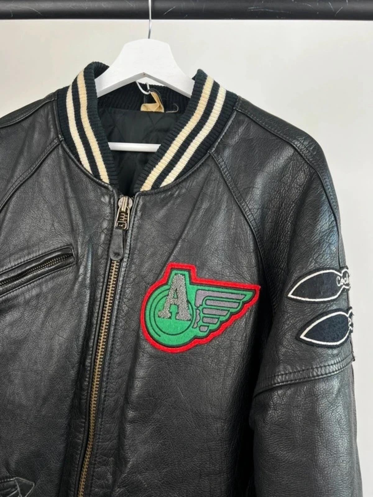 Vintage 90s Flight Command Leather Aviator Jacket