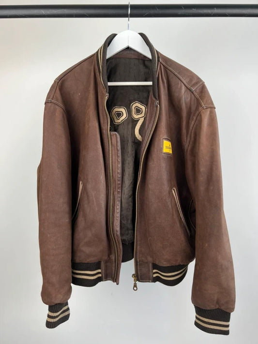 Vintage 90s Noose Leather Bomber Jacket