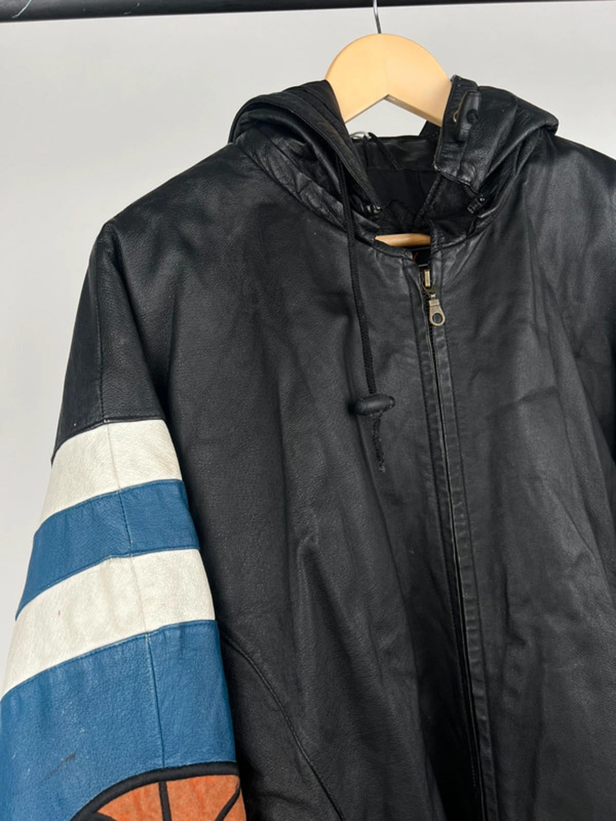 Vintage 90s New York Leather Bomber Jacket