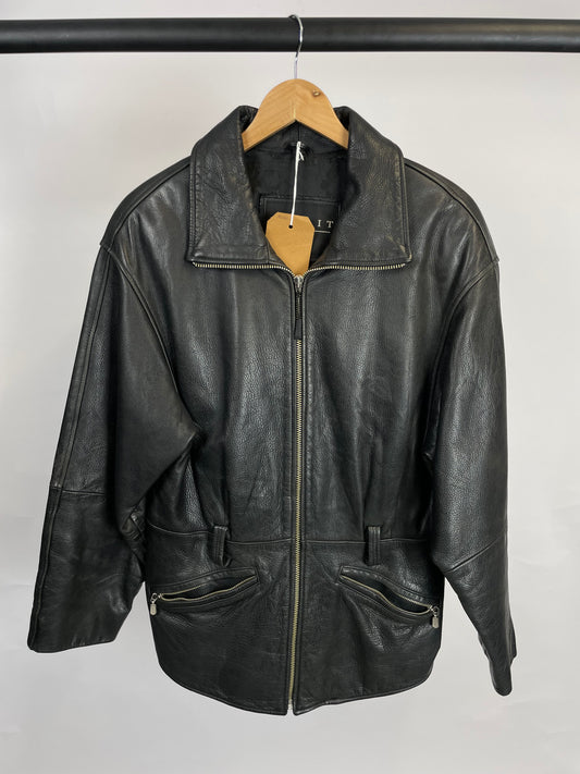 Vintage 90s Winlit Long Leather Jacket