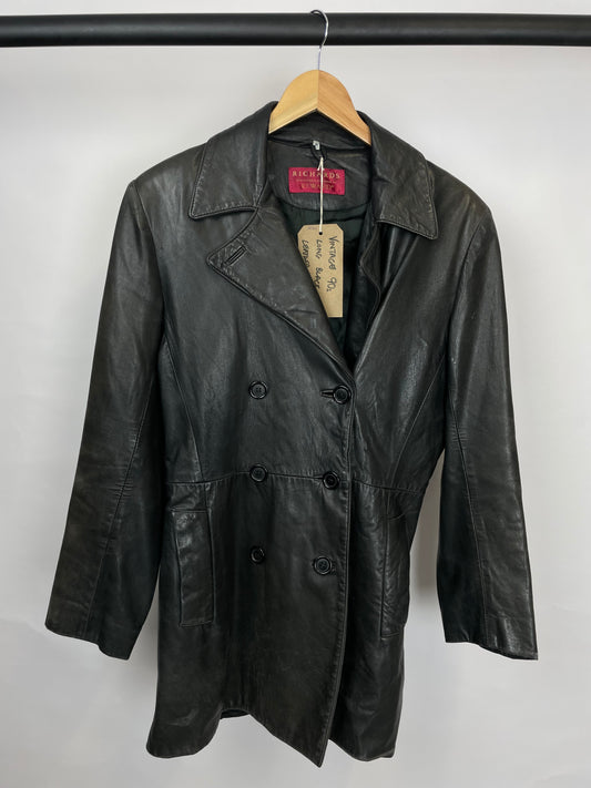 Vintage 90s Richards Reward Long Leather Jacket