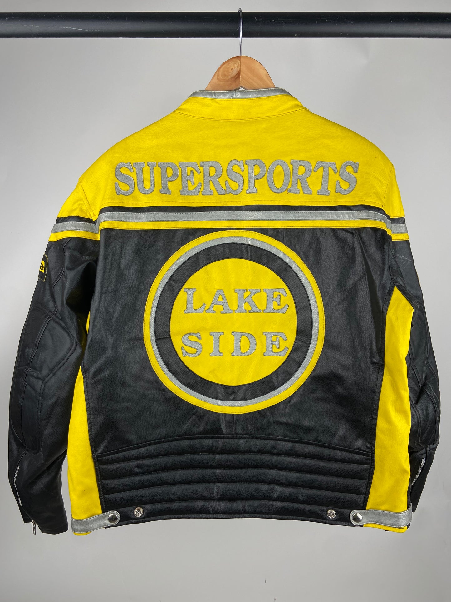 Lake Side 90s Leather Motorbike Jacket