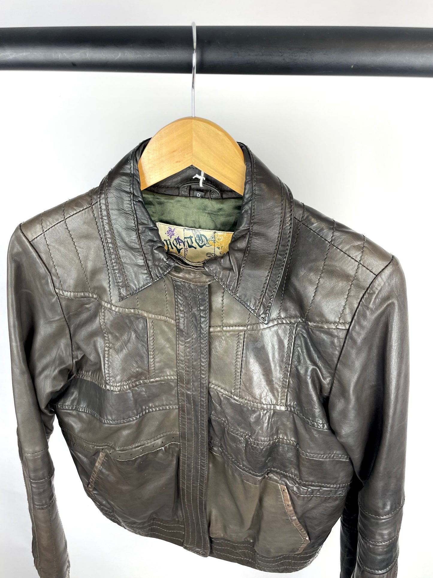 Vintage 90s MOJO Leather Patchwork Jacket