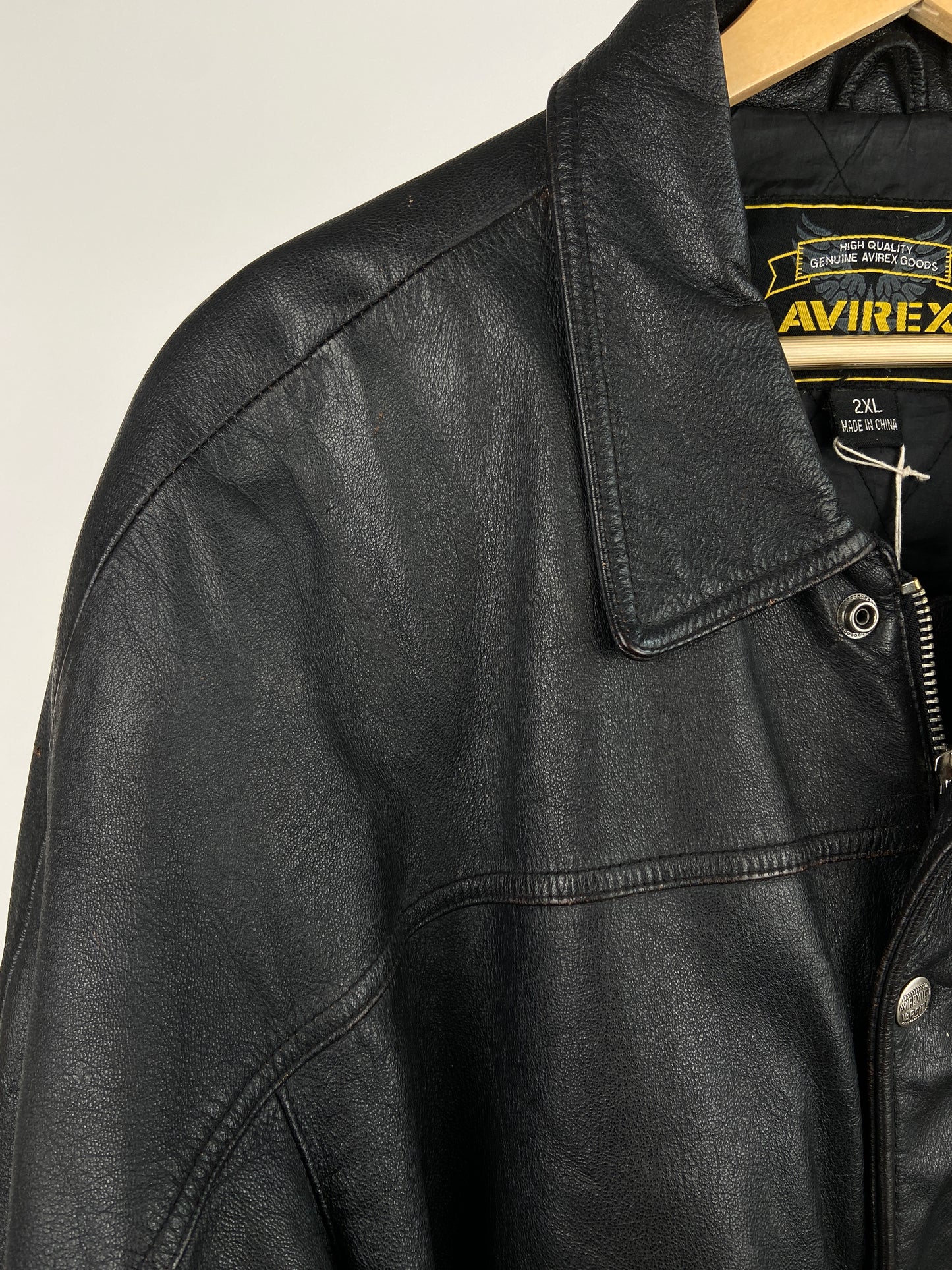 Vintage Avirex 90s Leather Bomber Jacket