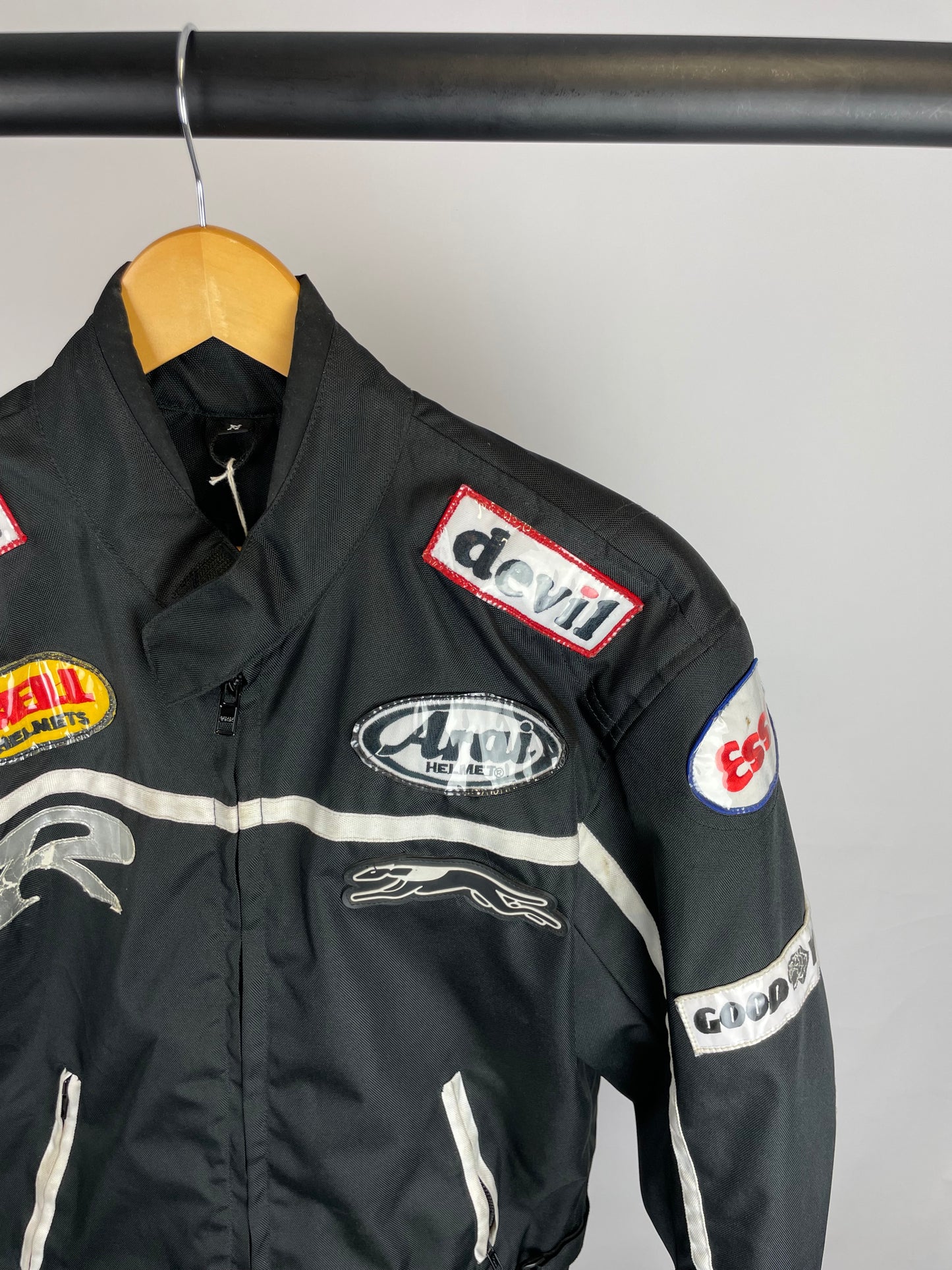 Vintage 90s R Leather Motorbike Jacket