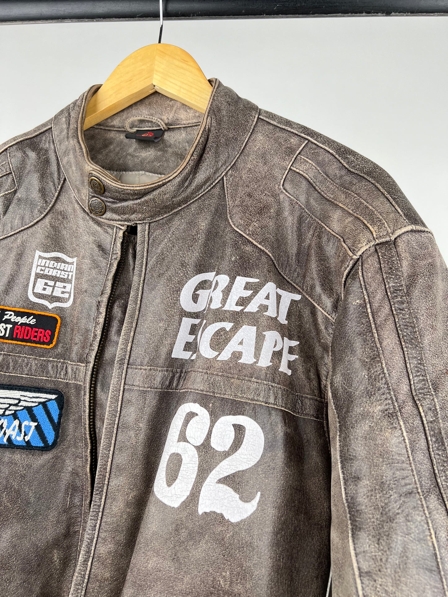 Vintage ‘The Great Escape’ 90s Leather Motorbike Jacket