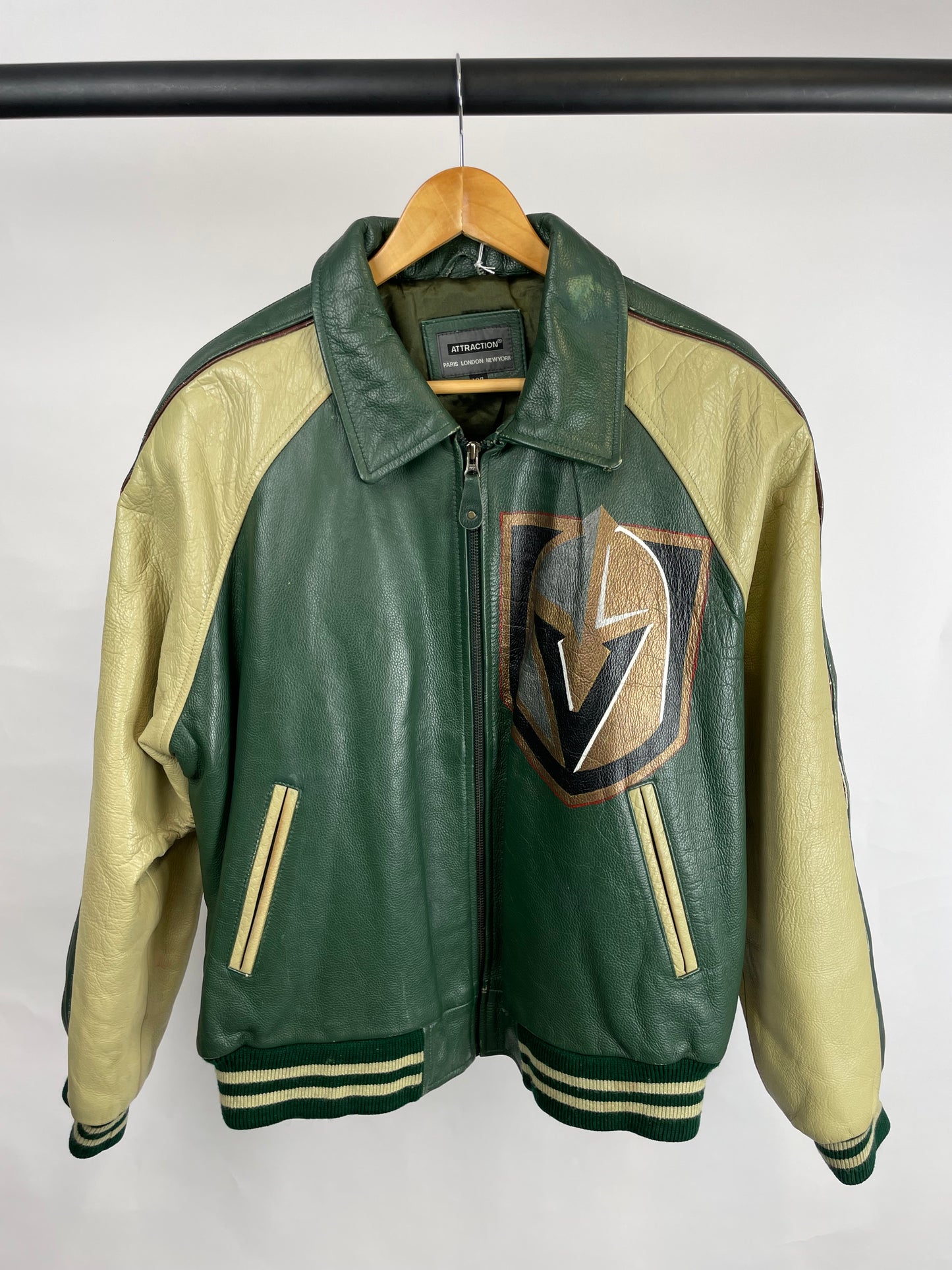 Vintage 90s VGK Attraction Leather Jacket