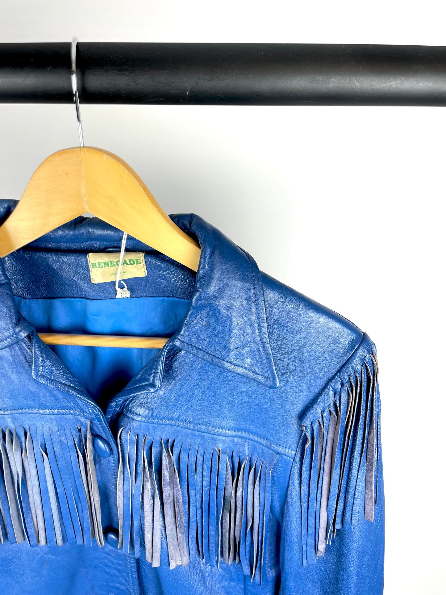 Vintage 90s Renegade London Tassel Leather Jacket