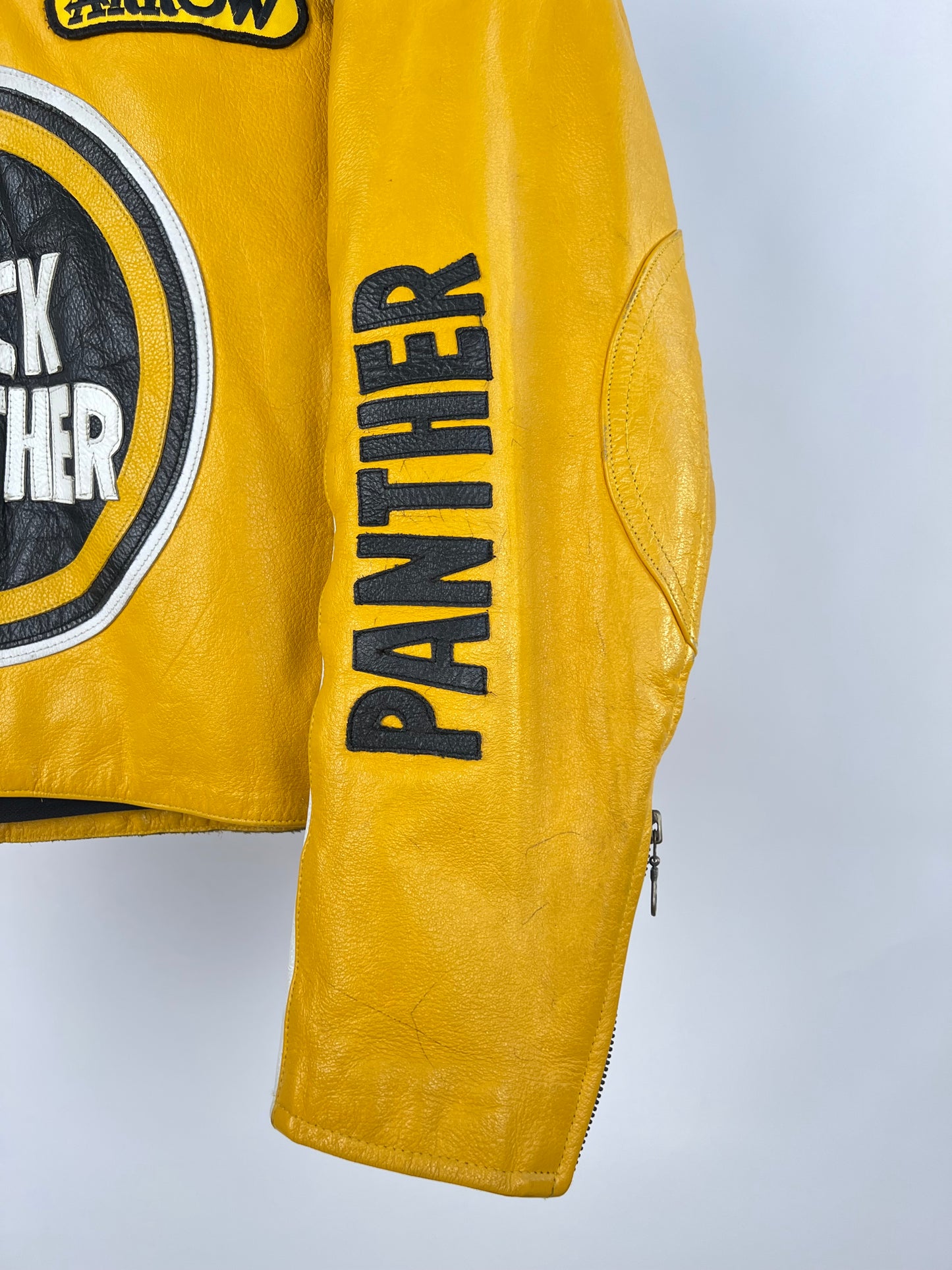 Black Panther 90s Leather Motorbike Jacket