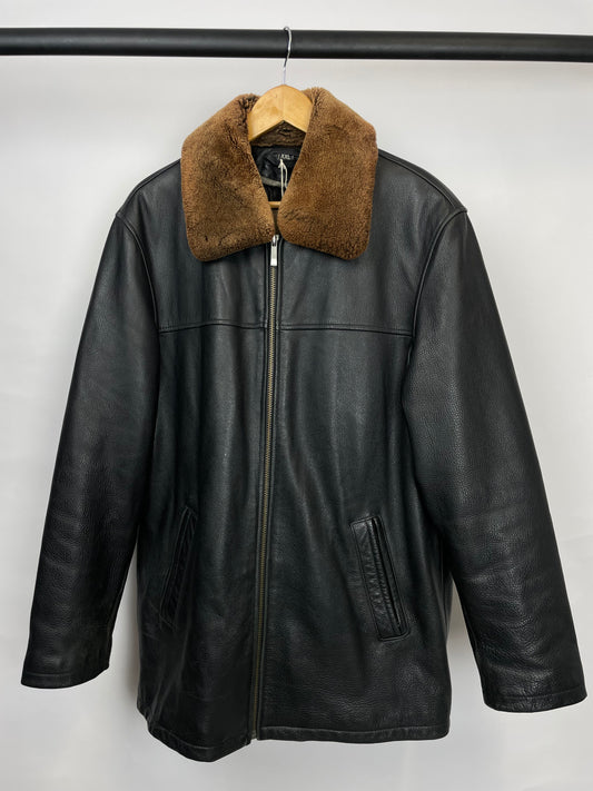 Vintage 90s Aviator Leather Jacket
