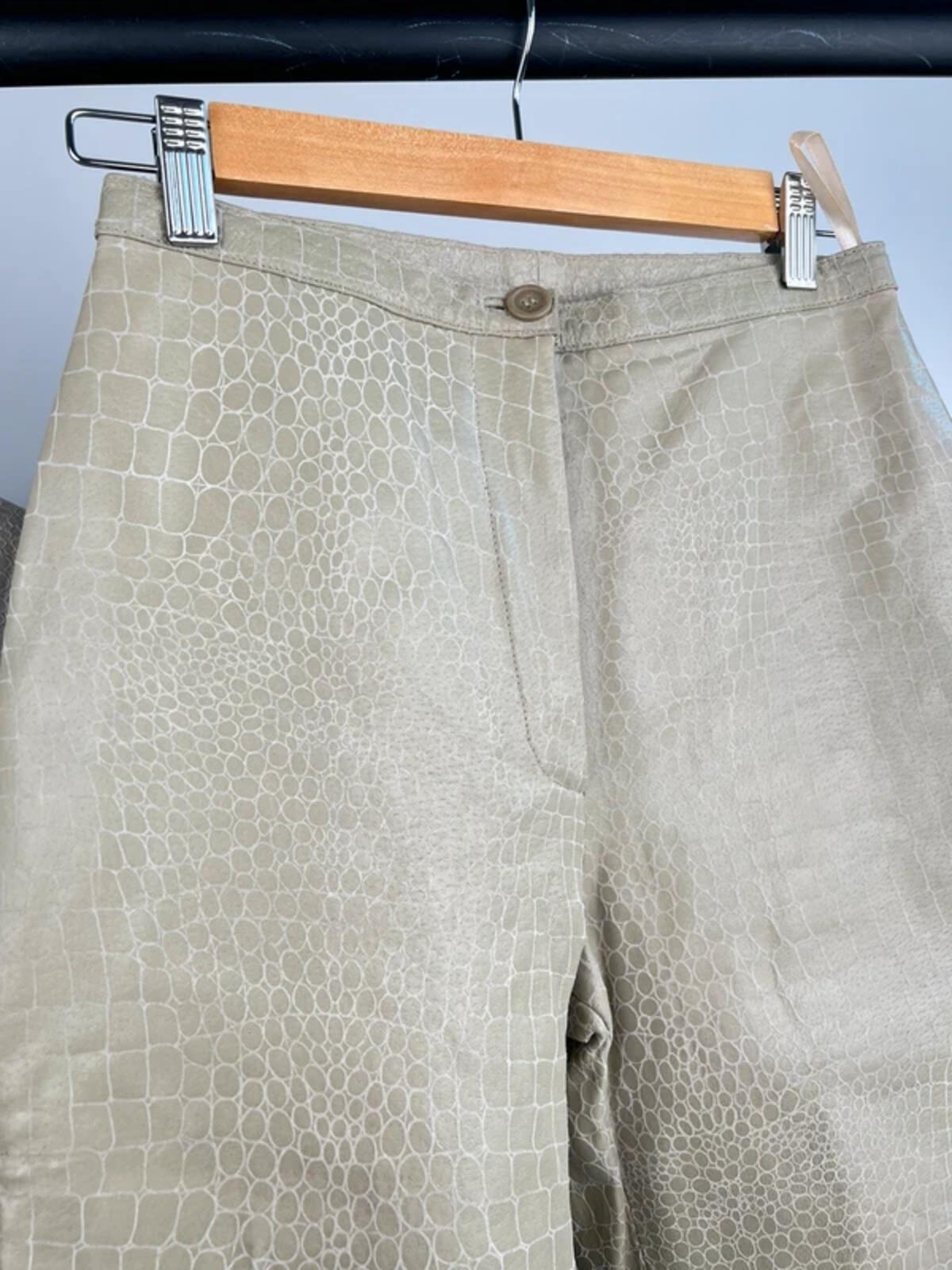 Vintage 90s Milan Two Piece Leather Snakeskin Suit