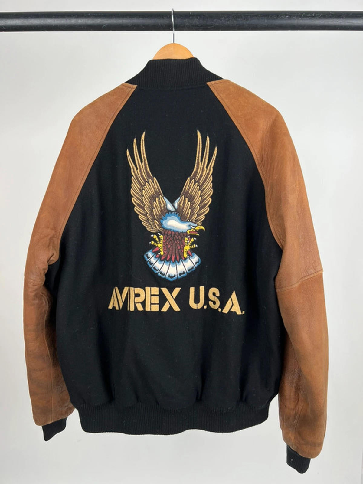 Vintage Avirex 90s Leather Bomber Jacket