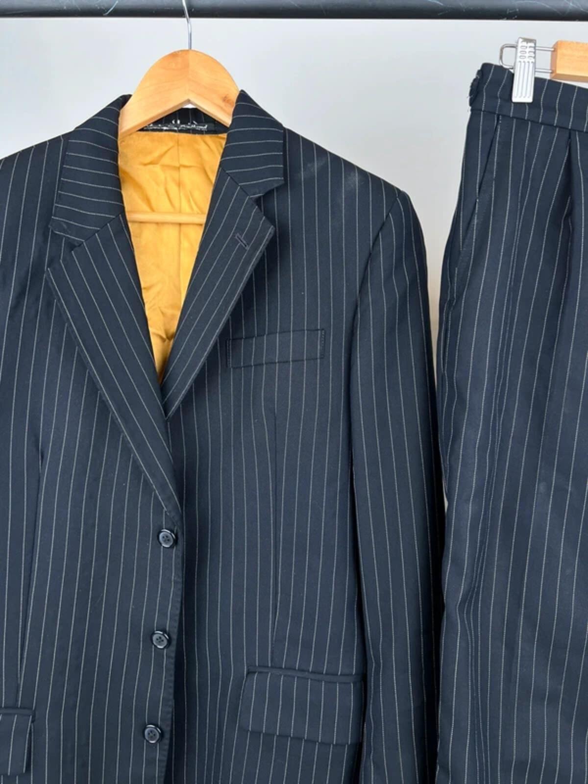 Vintage 90s J&J Minnis of London Pin Striped Suit