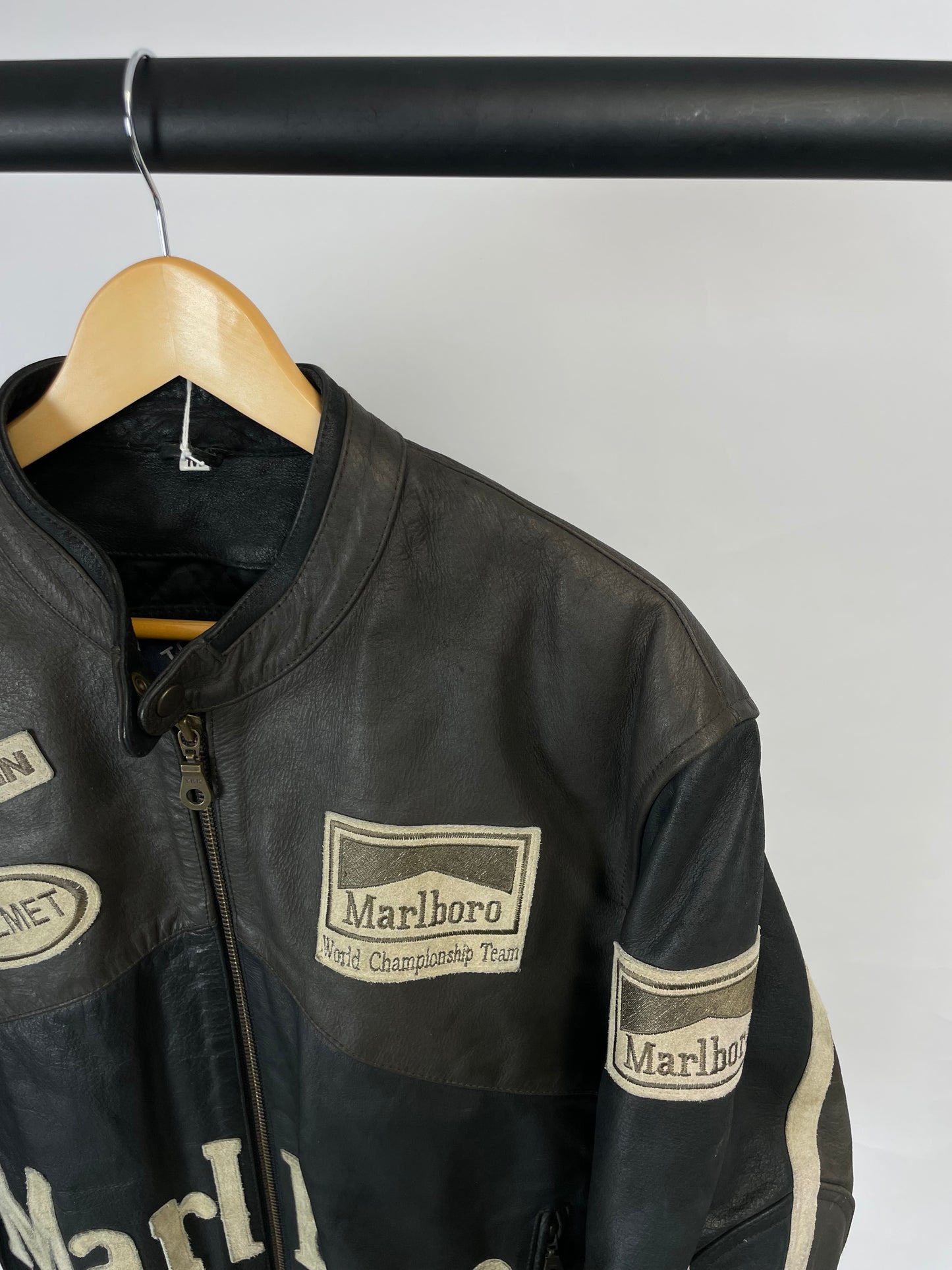 Marlboro Racing TOP GEAR 90s Leather Motorbike Jacket