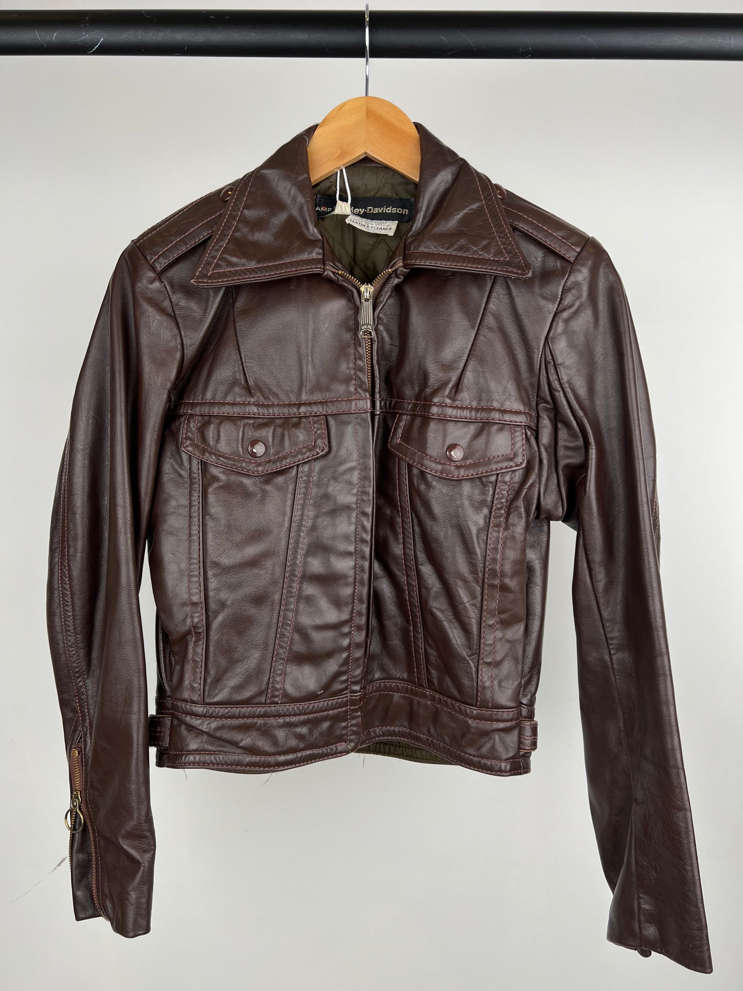 Vintage 90s Harley Davidson Leather Biker Jacket