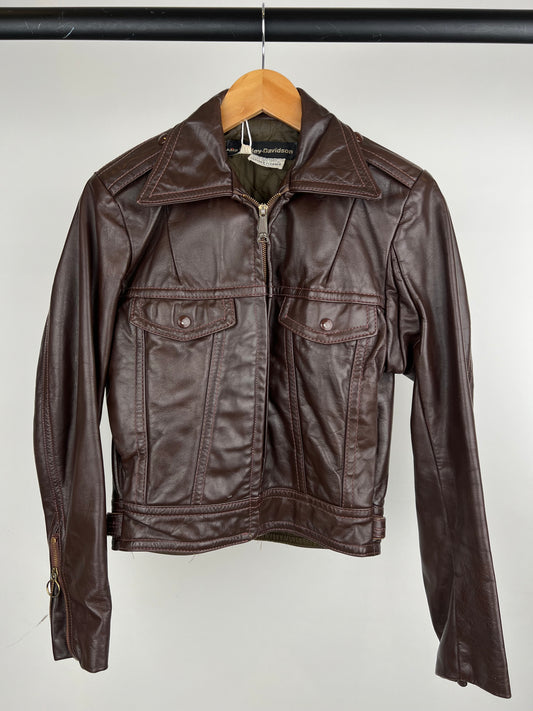 Vintage 90s Harley Davidson Leather Biker Jacket