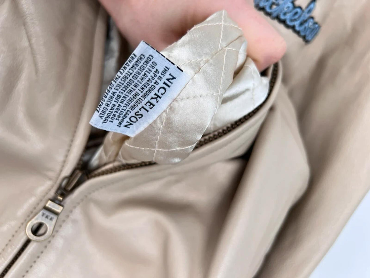 Vintage 90s Nickelson Leather Bomber Jacket