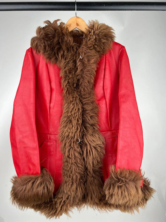 Vintage 70s Leather Afghan Coat