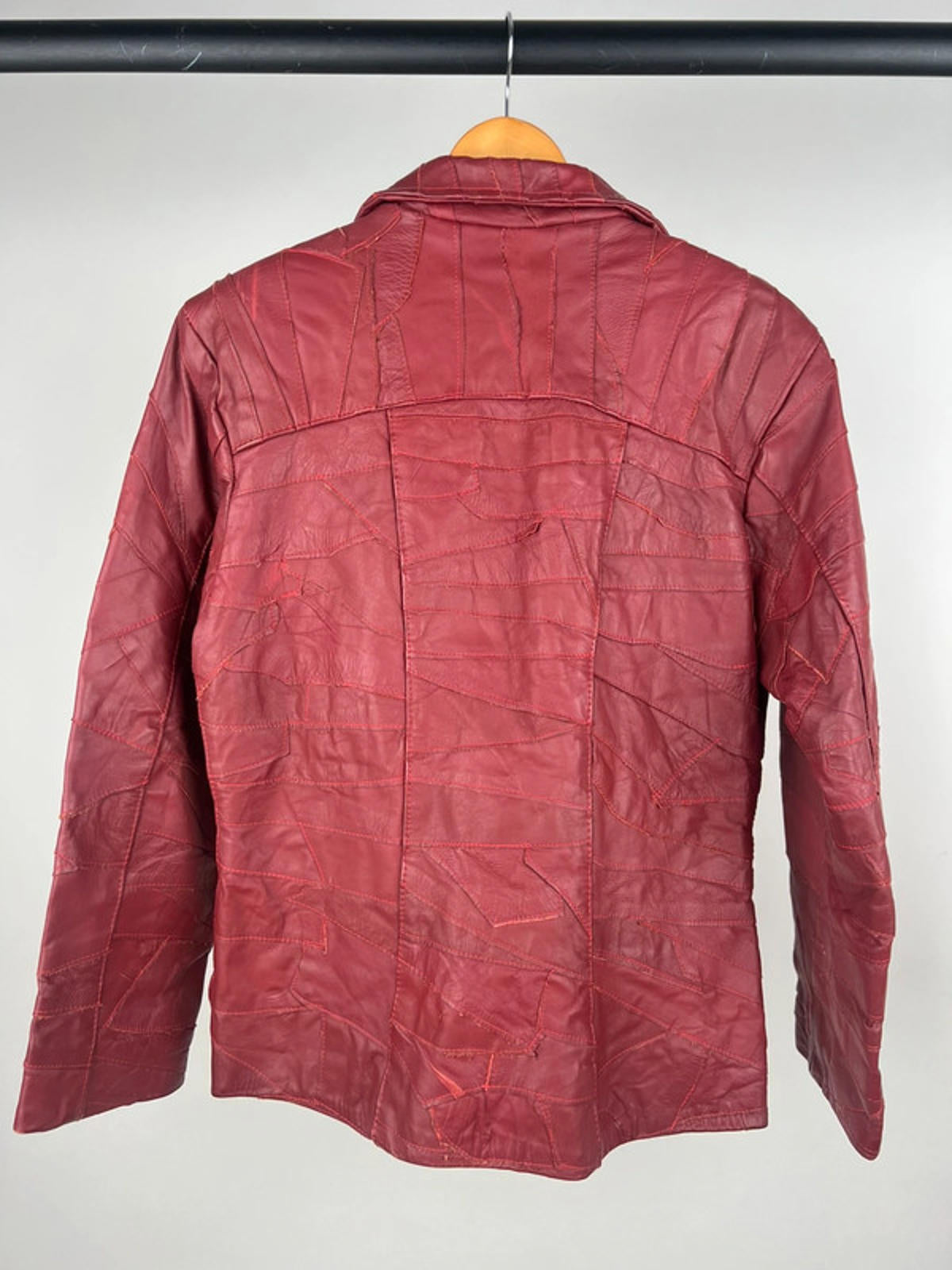 Vintage 90s Patchwork Leather Jacket