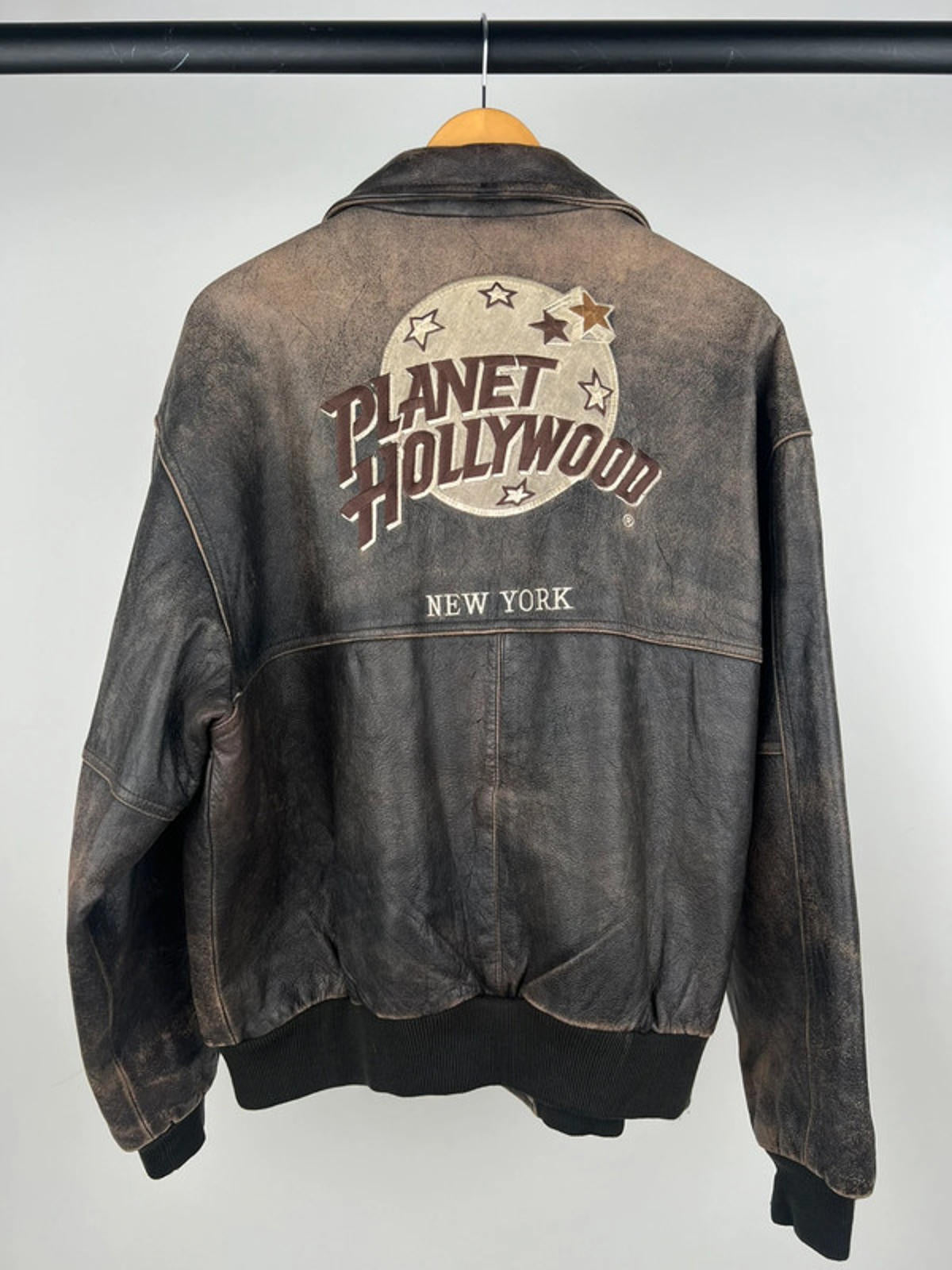 Vintage 90s Planet Hollywood Leather Jacket