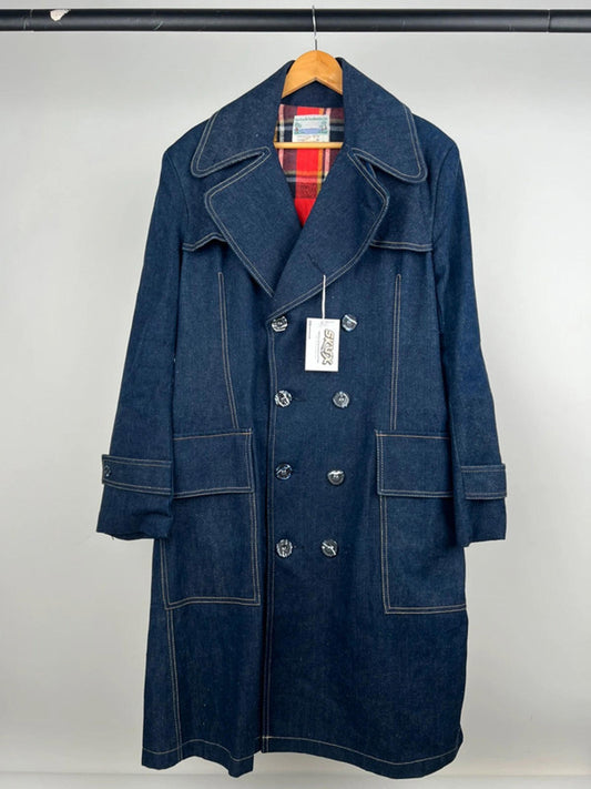 Vintage 70s Denim Trench Coat