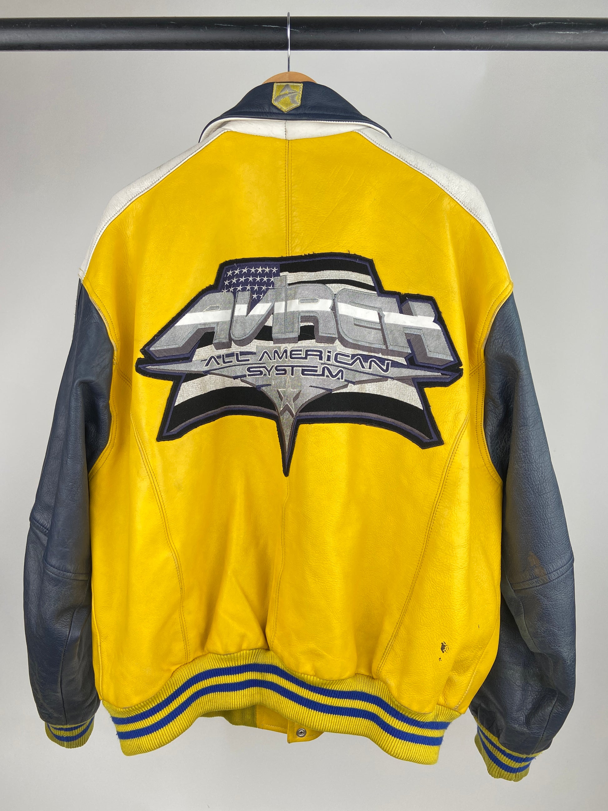 Vintage Avirex 90s Leather Bomber Jacket