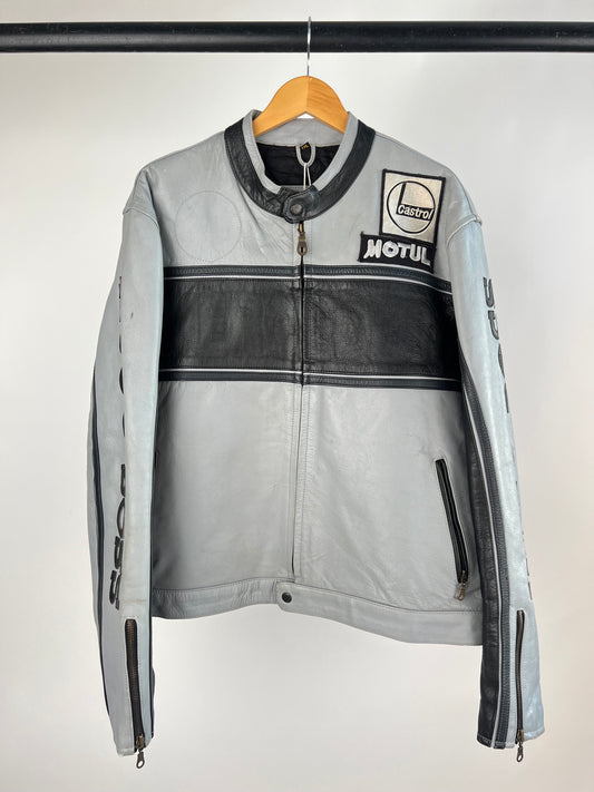 Hugo Boss Branded 90s Leather Motorbike Jacket