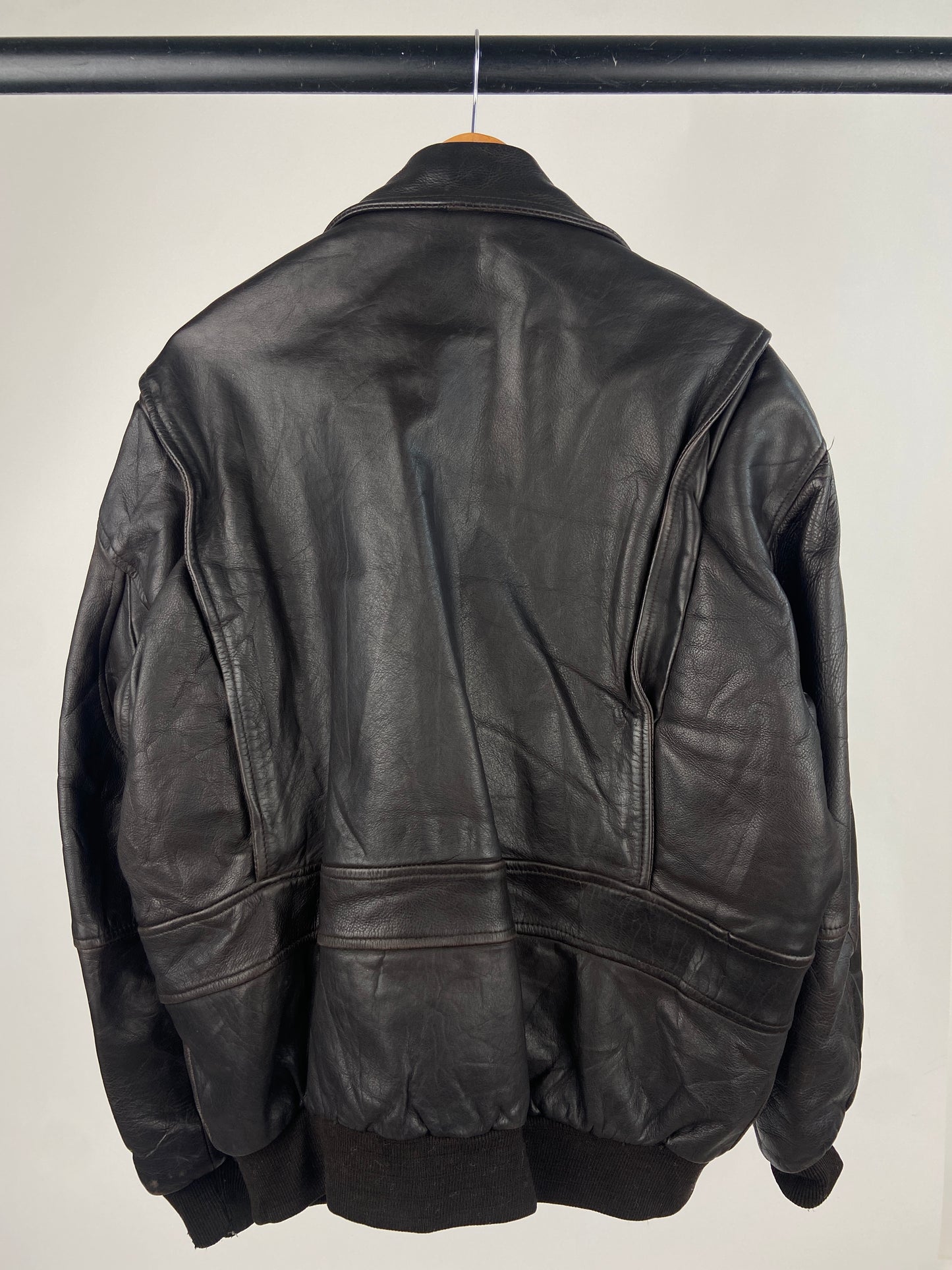 Vintage 80s Leather Redskins Pilot Jacket