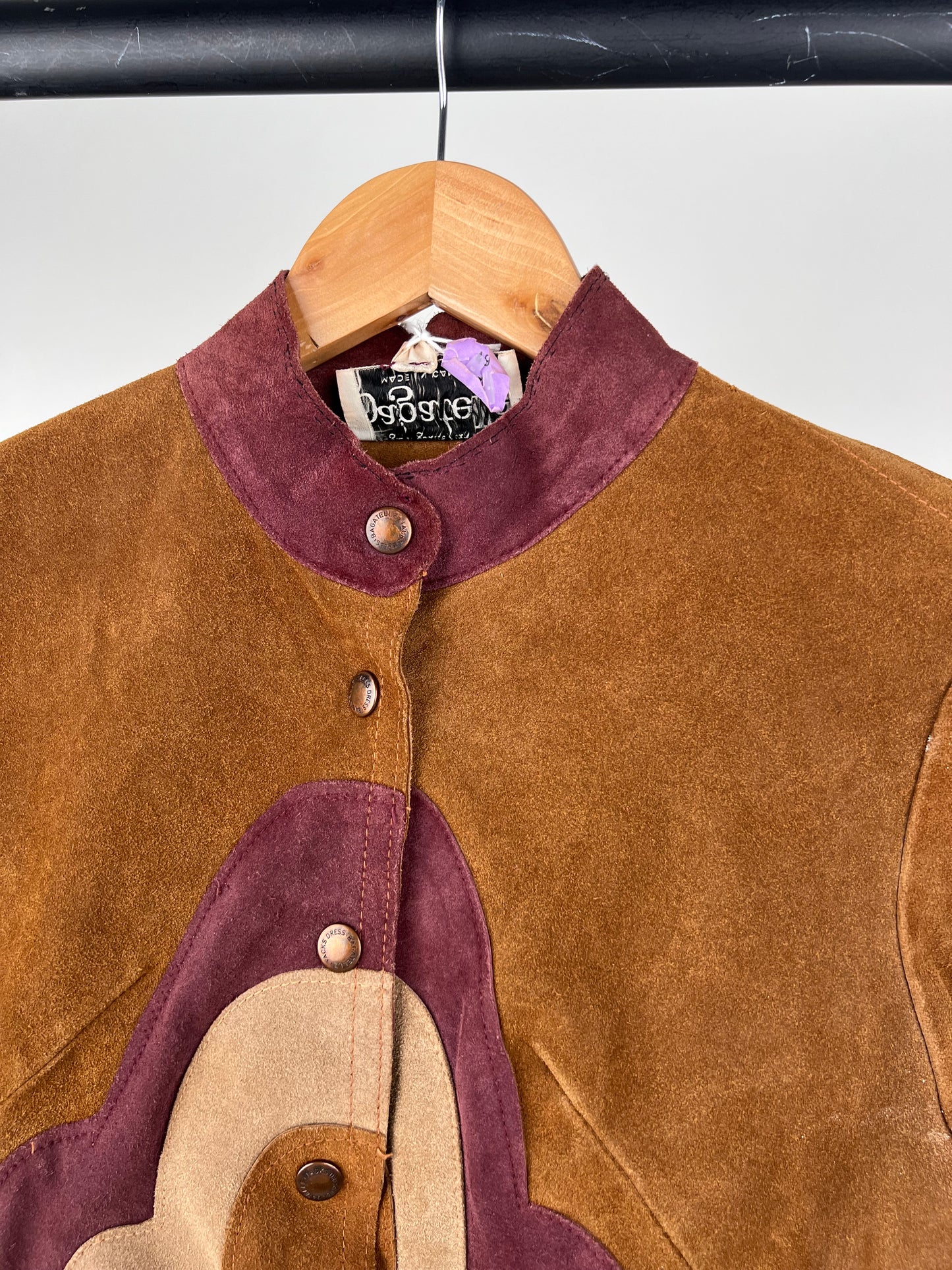 Vintage 60s Bagatelle Suede Appliqué Jacket