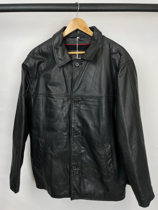 Vintage 90s Ciro Citterio Long Leather Jacket