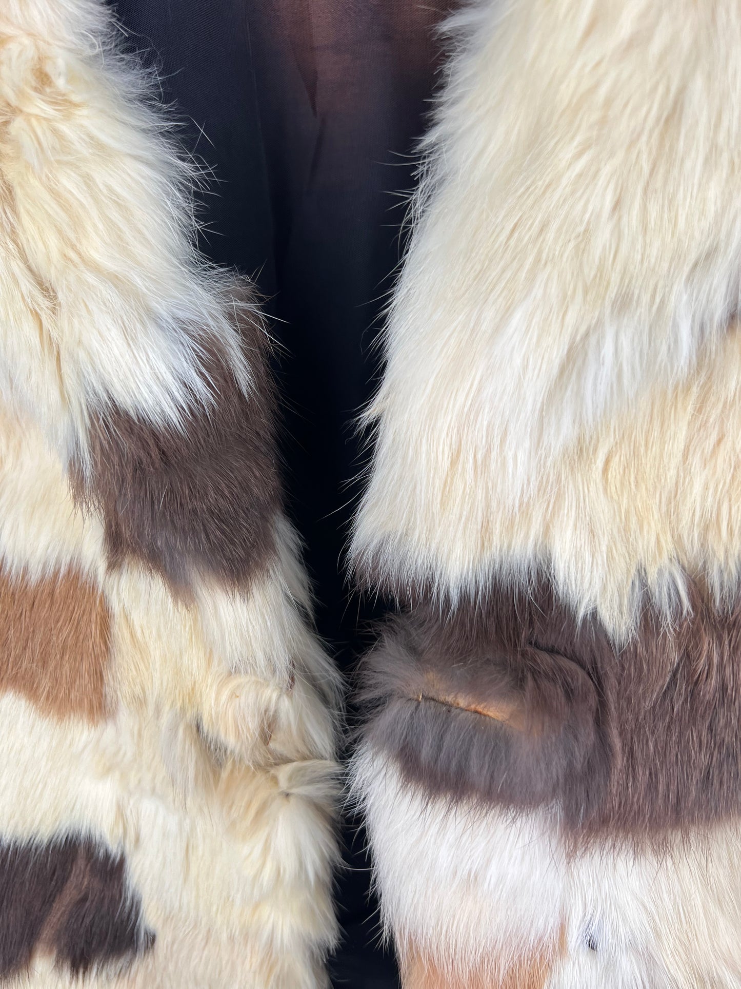 Vintage 70s Fur Patchwork Jacket