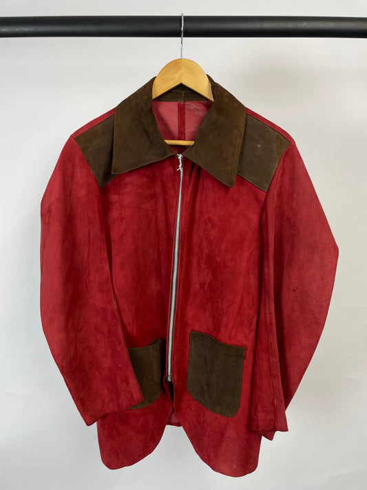 Vintage 70s Suede Contrast Colour Jacket