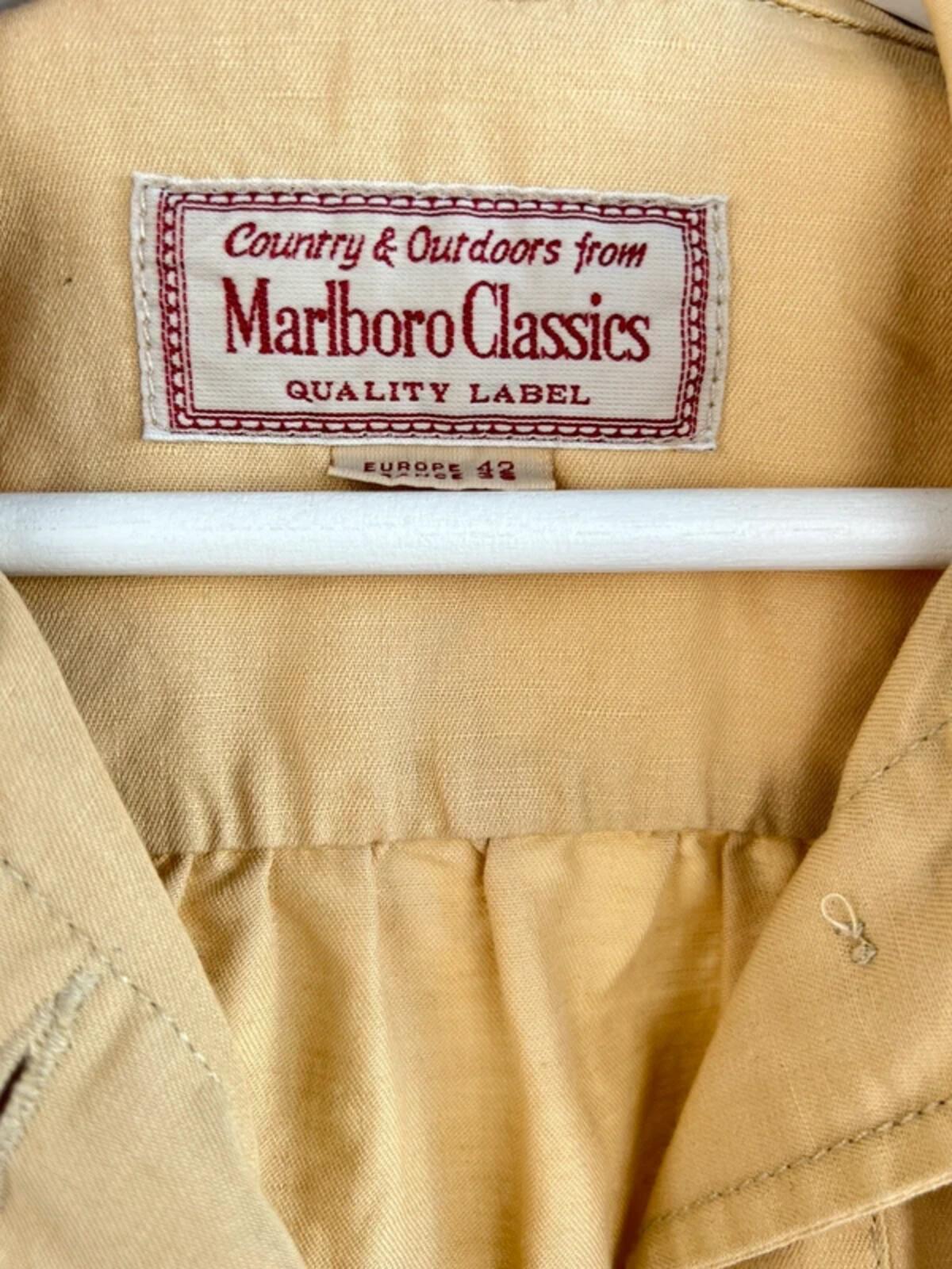 Vintage 90s Marlboro Classics Military Linen Jacket