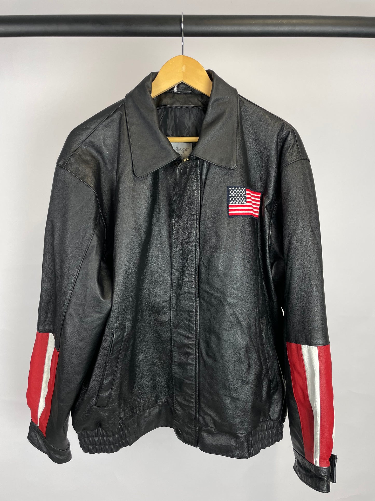 Vintage 90s USA Bomber Leather Jacket