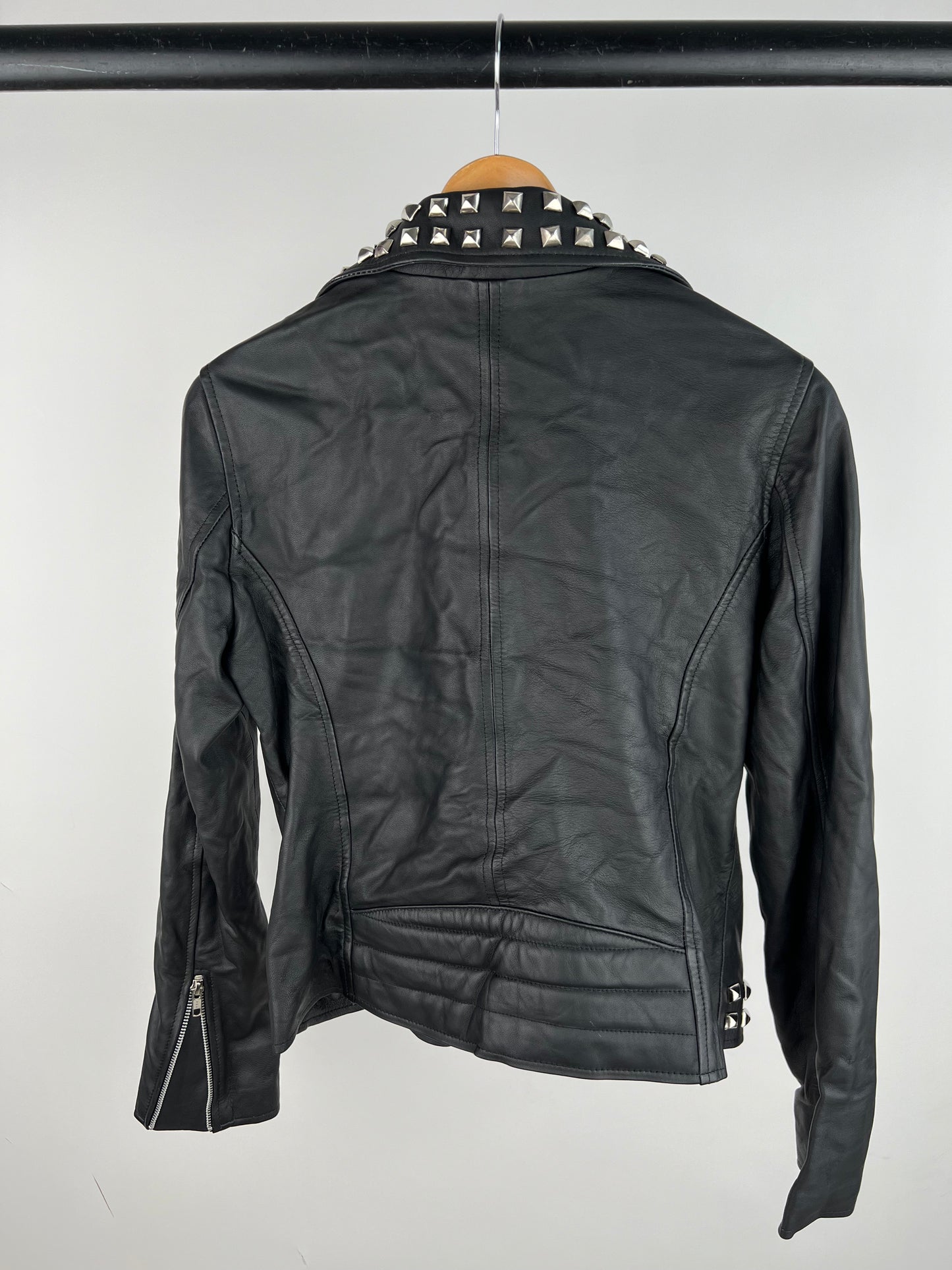 Vintage 90s Studded Classic Leather Biker Jacket