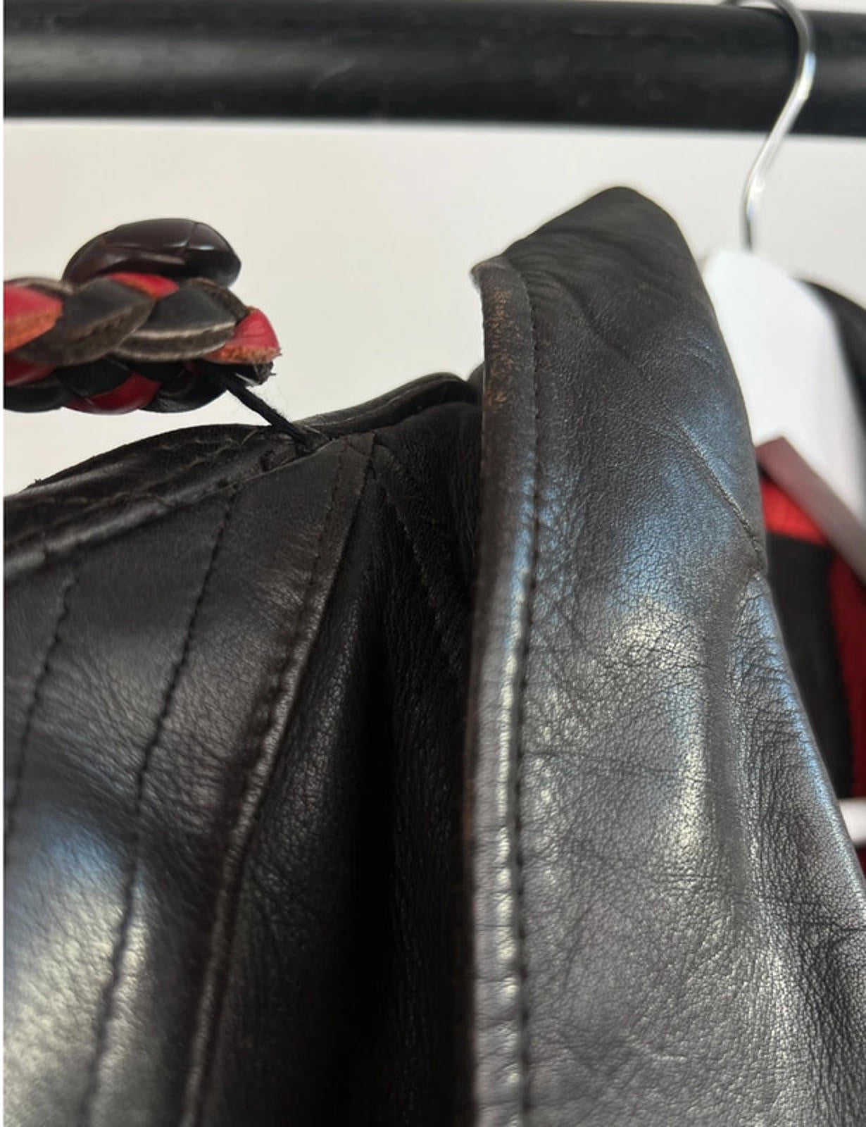 Vintage 50s Leather Cropped Biker Jacket