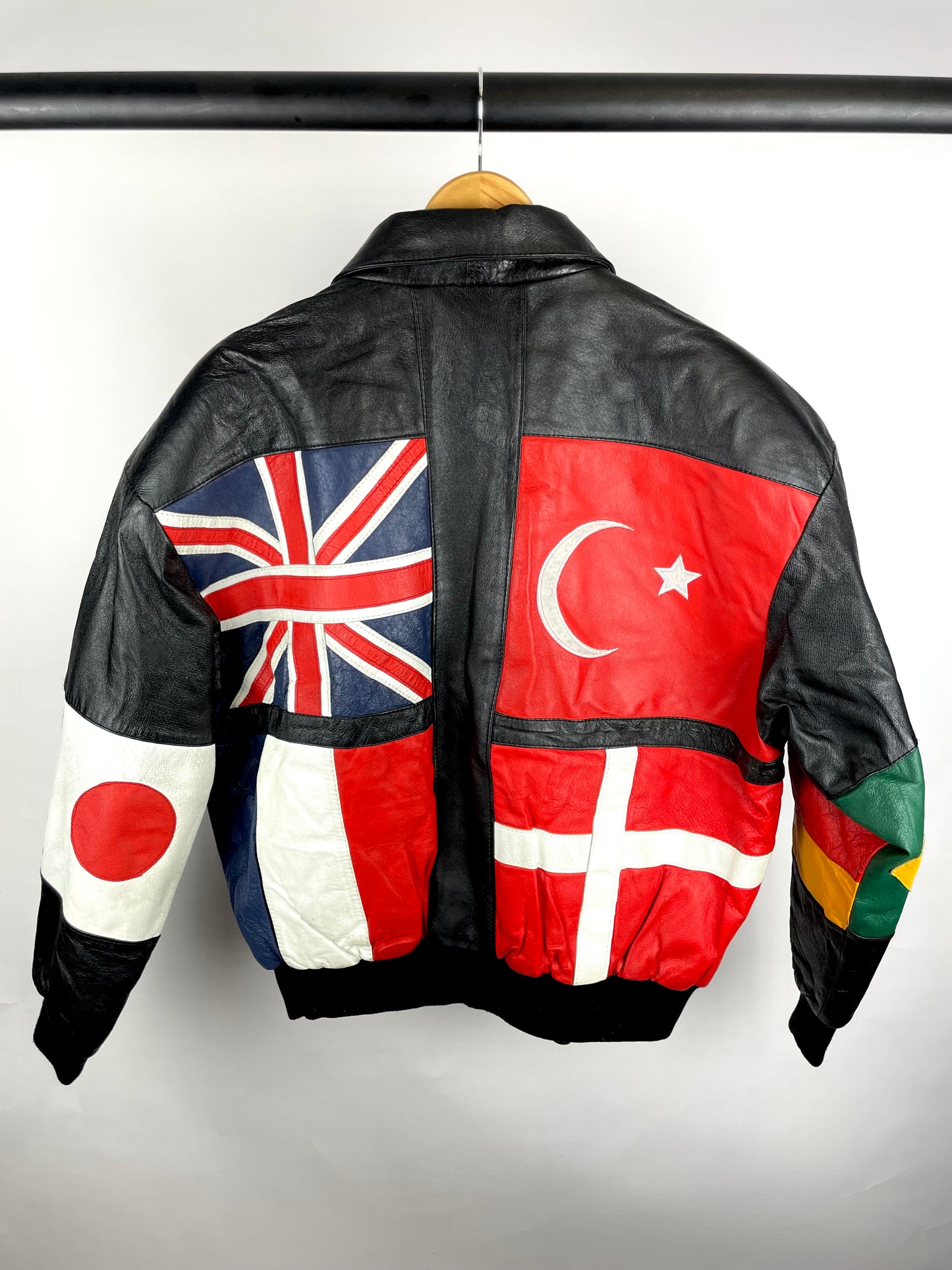 Vintage 90s Midwest Clothing Company Bomber Leather Jacket