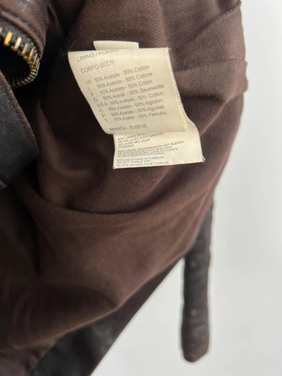 Vintage 90s Diesel Leather Military Biker Jacket