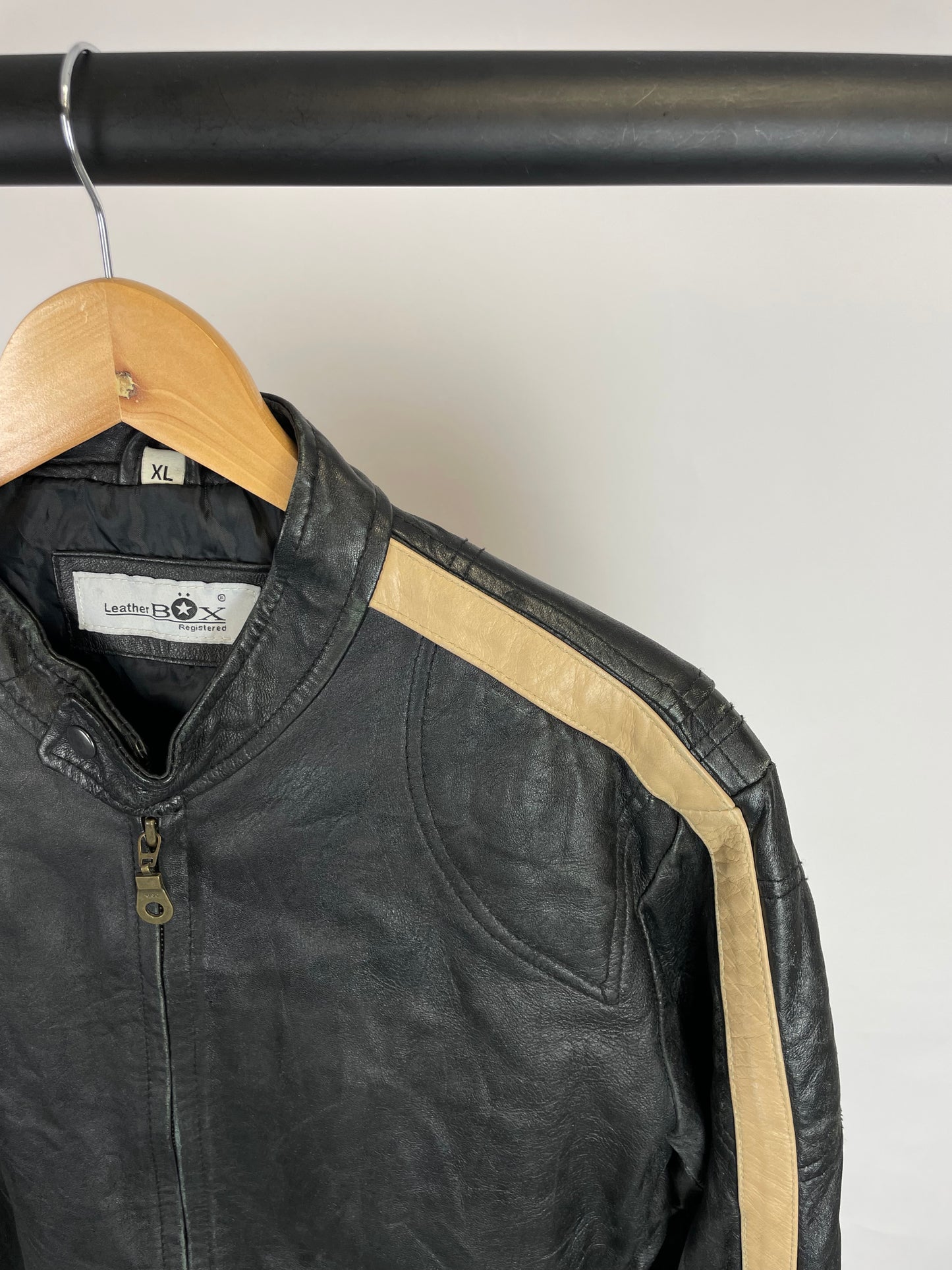 Vintage 90s LeatherBox Motorbike Jacket