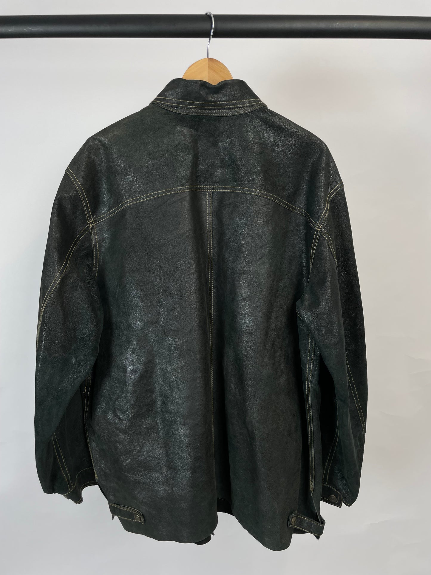 Diesel Reversible Vintage 90s Black Suede Jacket