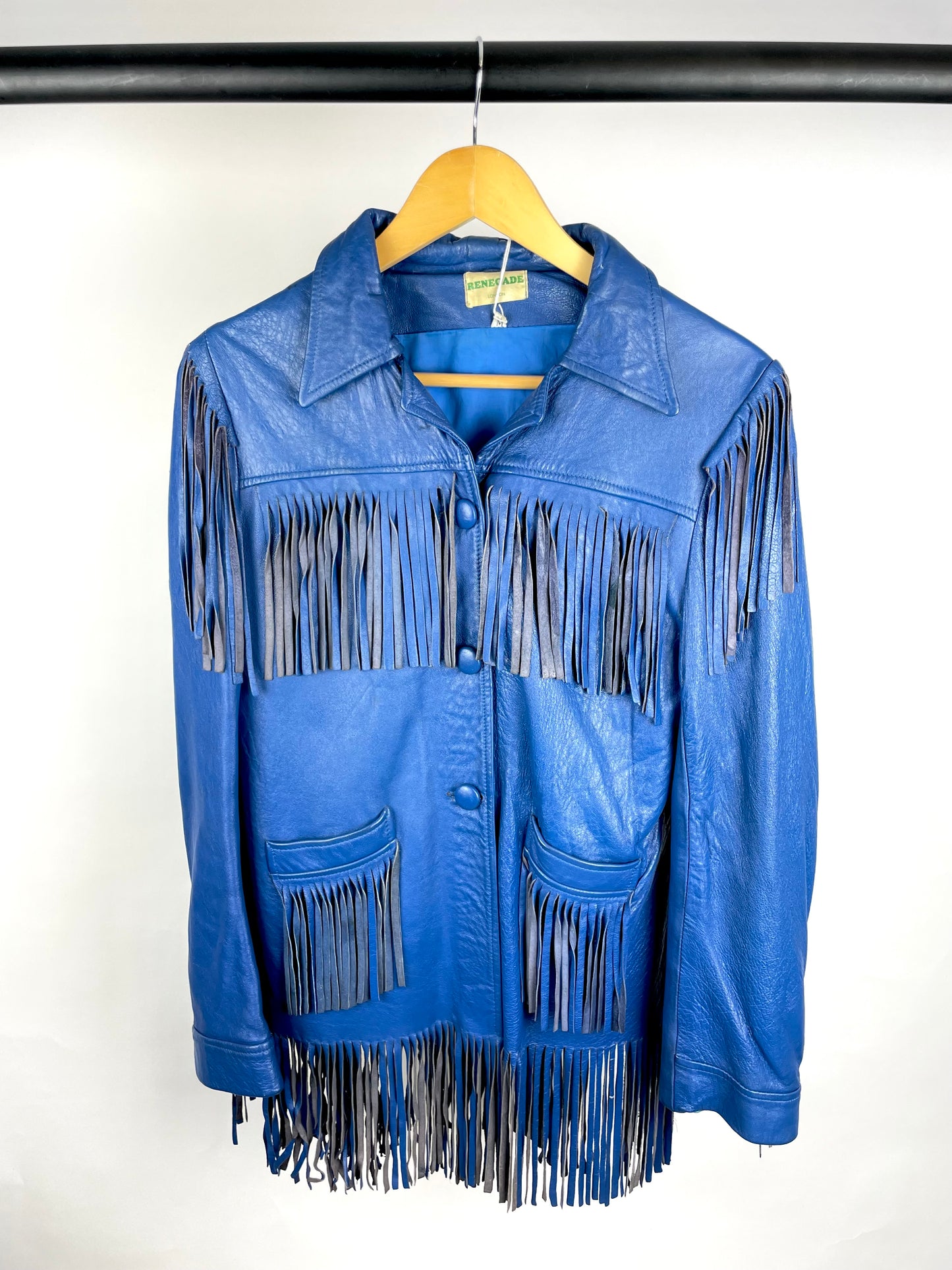 Vintage 90s Renegade London Tassel Leather Jacket