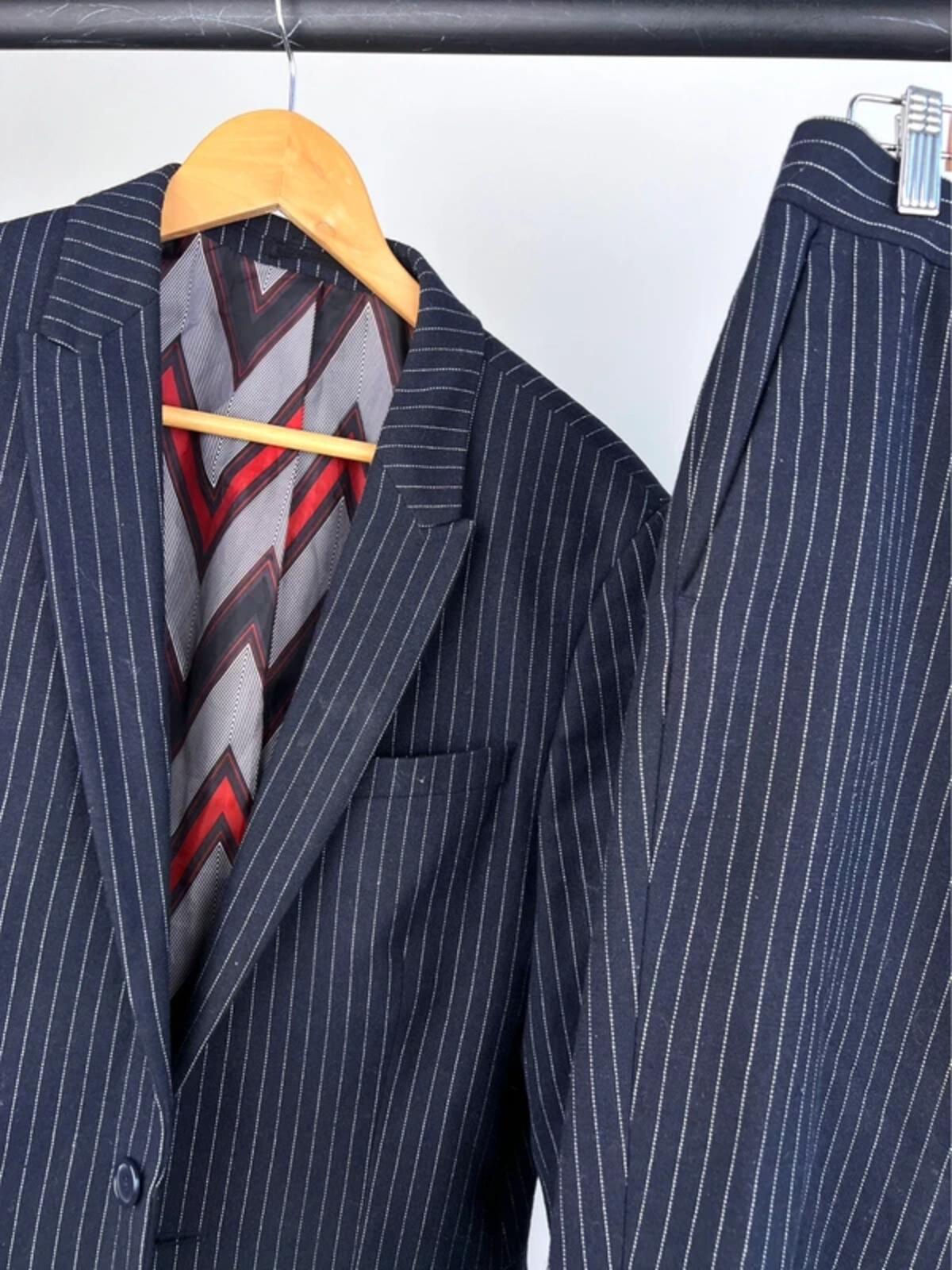 Vintage 90s Italian Pin Striped Suit