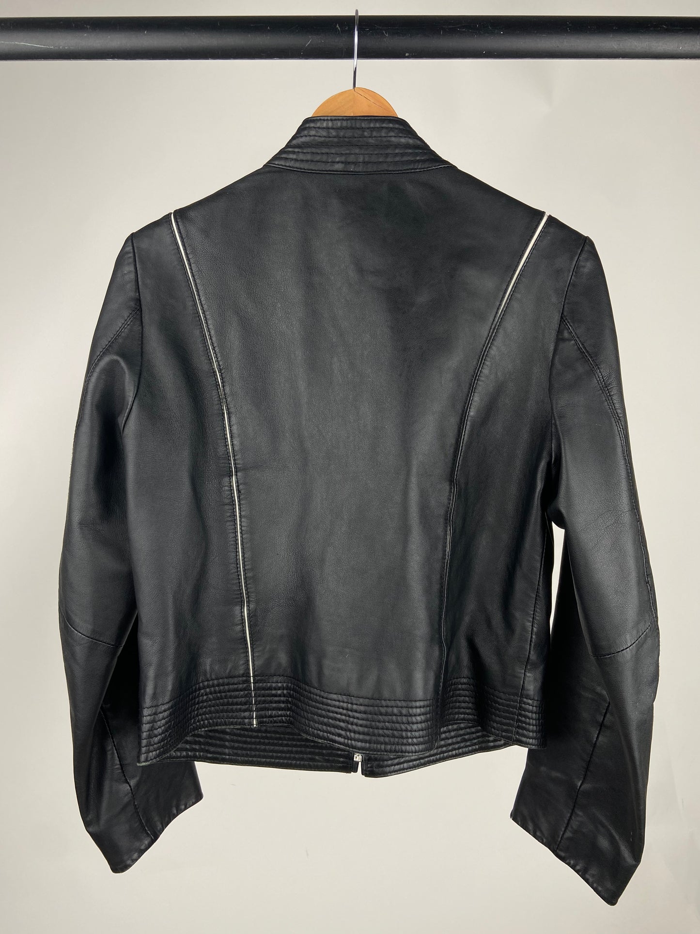 Vintage 90s Black Vera Pelle Leather Jacket