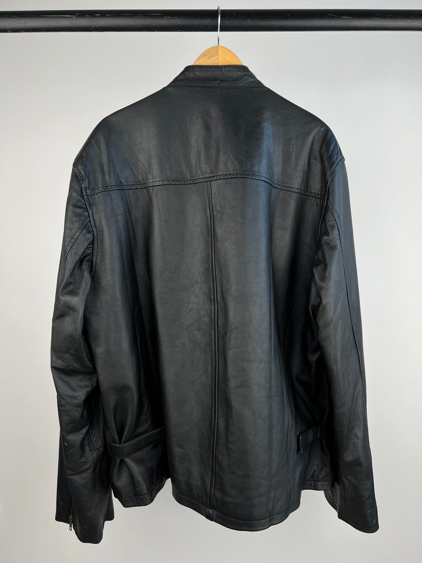 Vintage 90s Steve McQueen Leather Motorbike Jacket