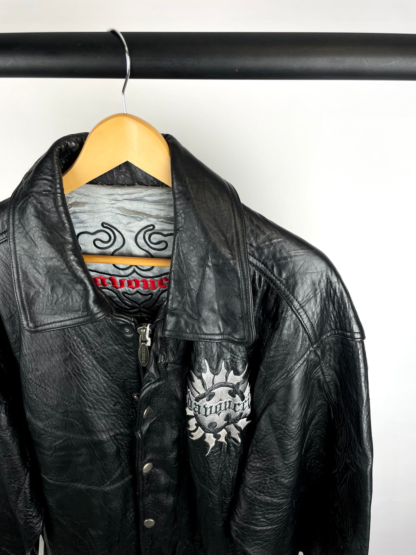 Vintage 90s Davoucci Bomber Leather Jacket