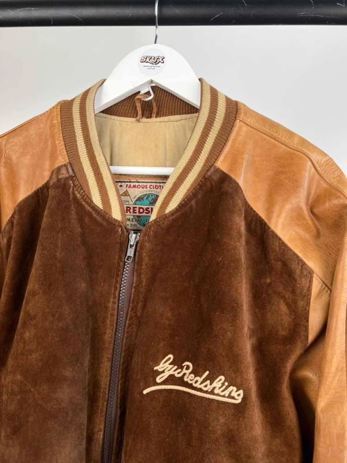 Vintage 90s Redskins Leather & Suede Bomber Jacket